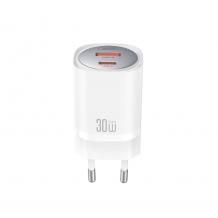 Зарядно устройство комплект XO CE21 PD 30W 1x Type C 1x USB + Type C - Type C кабел