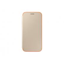 Оригинален калъф Neon Flip Cover EF-FA320PFEGWW за Samsung Galaxy A3 2017 A320 - златист