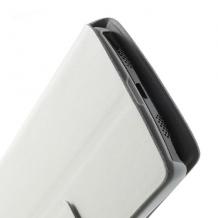 Кожен калъф Flip тефтер Doormoon със стойка за LG Nexus 5 E980 - бял