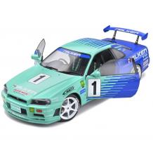 Метална кола Nissan Skyline (R34) GT-R SOLIDO 2001 1/18