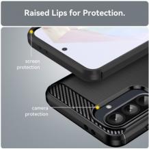 Силиконов калъф / гръб / кейс за Motorola Moto G05 / Moto E15 - черен / carbon