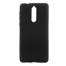 Луксозен силиконов калъф / гръб / TPU Mercury GOOSPERY Soft Jelly Case за Nokia 5.1 2018 - черен