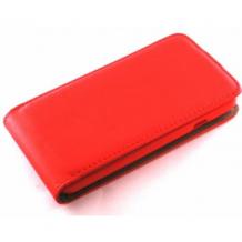 Кожен калъф Flip тефтер Flexi със силиконов гръб за HTC Desire 510 - червен