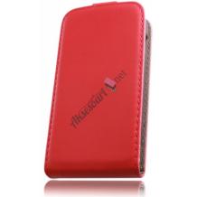Кожен калъф Flip тефтер Flexi със силиконов гръб за Sony Xperia Z5 - червен