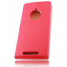 Кожен калъф Flip тефтер Flexi със силиконов гръб за Nokia Lumia 830 - червен