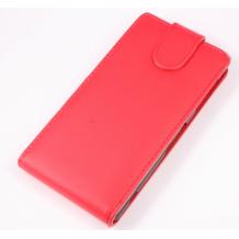 Кожен калъф Flip тефтер Flexi със силиконов гръб за Nokia Lumia 630 / Nokia Lumia 635 - червен