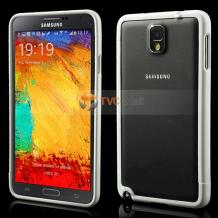 Силиконова обвивка бъмпер / bumper /  за Samsung Galaxy Note 3 N9000 / Samsung Note III N9005 - бял