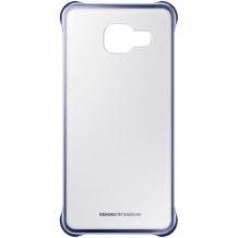 Оригинален твърд гръб Clear Cover EF-QA310C за Samsung Galaxy A3 2016 A310 - прозрачен с тъмно син кант