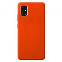 Луксозен силиконов калъф / гръб / Nano TPU за Samsung Galaxy A51 - оранжев
