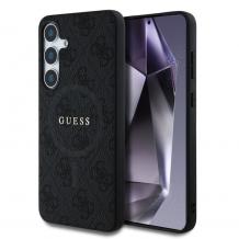 Оригинален калъф / гръб / GUESS с безжично зареждане MagSafe кейс за Samsung Galaxy S25 - черен