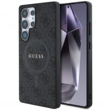Оригинален калъф / гръб / GUESS с безжично зареждане MagSafe кейс за Samsung Galaxy S25 Ultra - черен