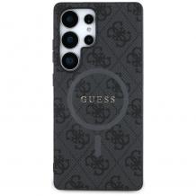 Оригинален калъф / гръб / GUESS с безжично зареждане MagSafe кейс за Samsung Galaxy S25 Ultra - черен