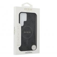 Оригинален калъф / гръб / GUESS с безжично зареждане MagSafe кейс за Samsung Galaxy S25 Ultra - черен