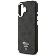 Оригинален калъф / гръб / Guess 4G Triangle Metal Logo MagSafe кейс за iPhone 17 (6.3) - черен 
