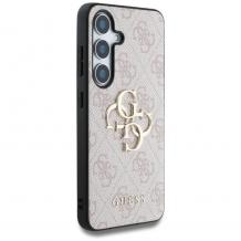 Оригинален калъф / гръб / GUESS 4G Classic Logo кейс за Samsung Galaxy S25 - розов