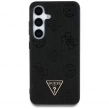 Оригинален калъф / гръб / GUESS с безжично зареждане MagSafe кейс за Samsung Galaxy S25 Ultra - черен с фигури