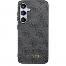 Оригинален калъф / кейс / Guess HC 4G Metal Gold Logo за Samsung Galaxy S24 - черен гръб