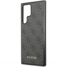 Оригинален калъф / гръб / GUESS 4G Metal Gold Logo кейс за Samsung Galaxy S24 Ultra - черен