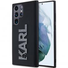 Оригинален калъф / гръб / Karl Lagerfeld 3D Glitter Logo кейс за Samsung Galaxy S24 Ultra - черен Karl