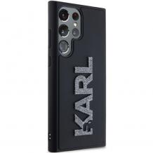 Оригинален калъф / гръб / Karl Lagerfeld 3D Glitter Logo кейс за Samsung Galaxy S24 Ultra - черен Karl
