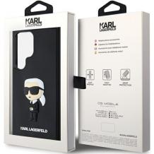 Оригинален силиконов калъф / гръб / Karl Lagerfeld 3D Rubber Ikonik NFT кейс за Samsung Galaxy S24 Ultra - черен Karl