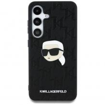 Оригинален силиконов калъф / гръб / Karl Lagerfeld кейс за Samsung Galaxy S25 Ultra - черен Karl Head