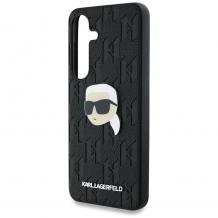 Оригинален силиконов калъф / гръб / Karl Lagerfeld кейс за Samsung Galaxy S25 Ultra - черен Karl Head