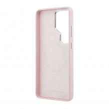Оригинален калъф / кейс Karl Lagerfeld Saffiano KC Metal Logo MagSafe Samsung Galaxy S26 Ultra - Розов гръб