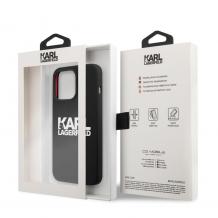 Оригинален гръб / кейс / Karl Lagerfeld Silicone Stack Logo за iPhone 13 Pro - черен