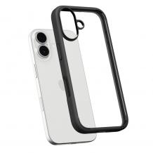 Оригинален гръб / кейс / Spigen Ultra Hybrid Case за Apple iPhone 17 (6.3) - прозрачен / черен кант