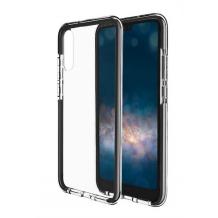 Луксозен силиконов калъф / гръб / TPU ROCK Slim Case за Huawei P20 Lite - прозрачен / черен кант