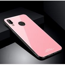 Луксозен стъклен твърд гръб за Huawei P Smart 2019 - розов