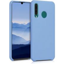 Луксозен силиконов гръб Silicone Cover за Huawei P30 Lite - светло син