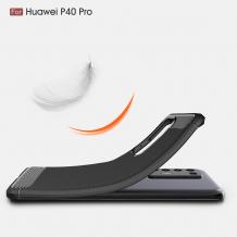 Силиконов калъф / гръб / TPU за Huawei P40 Pro - черен / carbon