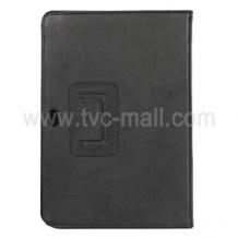 Кожен калъф за таблет Samsung Galaxy Tab 8.9'' P7300 P7310 със стойка - черен