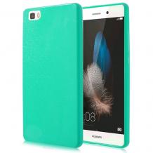Силиконов калъф / гръб / TPU за Huawei Ascend P8 Lite - син