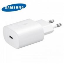 Оригинално зарядно / адаптер / за Samsung Galaxy S22 Ultra 5G EP-TA800EBE Super Charge 25W / Type-C - бял