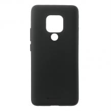 Луксозен силиконов калъф / гръб / TPU Mercury GOOSPERY Soft Jelly Case за Huawei Mate 20 - черен