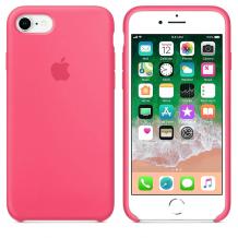 Оригинален гръб Silicone Cover за Apple iPhone 7 / iPhone 8 - тъмно розов