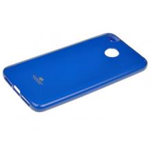 Луксозен силиконов калъф / гръб / TPU Mercury GOOSPERY Jelly Case за Xiaomi RedMi 4X - тъмно син