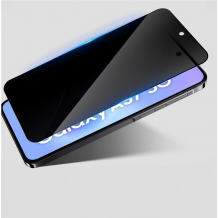 Privacy 5D full cover Tempered glass Full Glue screen protector Honor 600 Lite / Извит стъклен скрийн протектор Privacy с лепило от вътрешната страна за Honor 600 Lite - черен / прозрачен