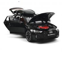Метална кола с отварящи се врати капаци светлини и звуци Audi RS6 Avant 1:24