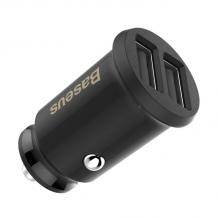 Зарядно устройство за кола адаптер Baseus Grain Car Charger USB-A 15W - черно