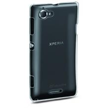 Заден предпазен твърд гръб / капак / Cellular Line за Sony Xperia L S36h - прозрачен
