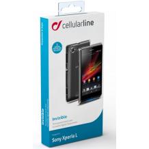 Заден предпазен твърд гръб / капак / Cellular Line за Sony Xperia L S36h - прозрачен