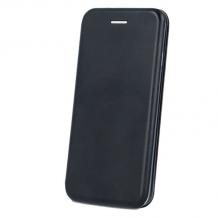 Кожен калъф Flip тефтер със стойка OPEN за Samsung Galaxy S24 Plus - черен