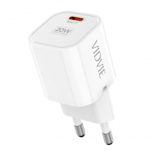 Универсално зарядно устройство / адаптер / VIDVIE PLE253 220V 60W / Type-C to Type-C - бяло