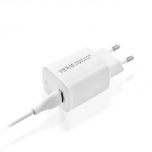 Зарядно устройство VIDVIE PLE249 220V 18W / USB to Lightning - бяло