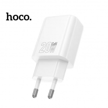 Универсално зарядно устройство / адаптер / HOCO N60 220V 20W / Type-C - бяло