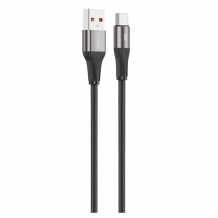 Кабел VIDVIE CB4038 за зареждане и пренос на данни / USB to Type-C 3A 2m - черен